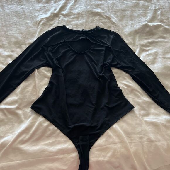 Tops - Black Long Sleeve Bodysuit